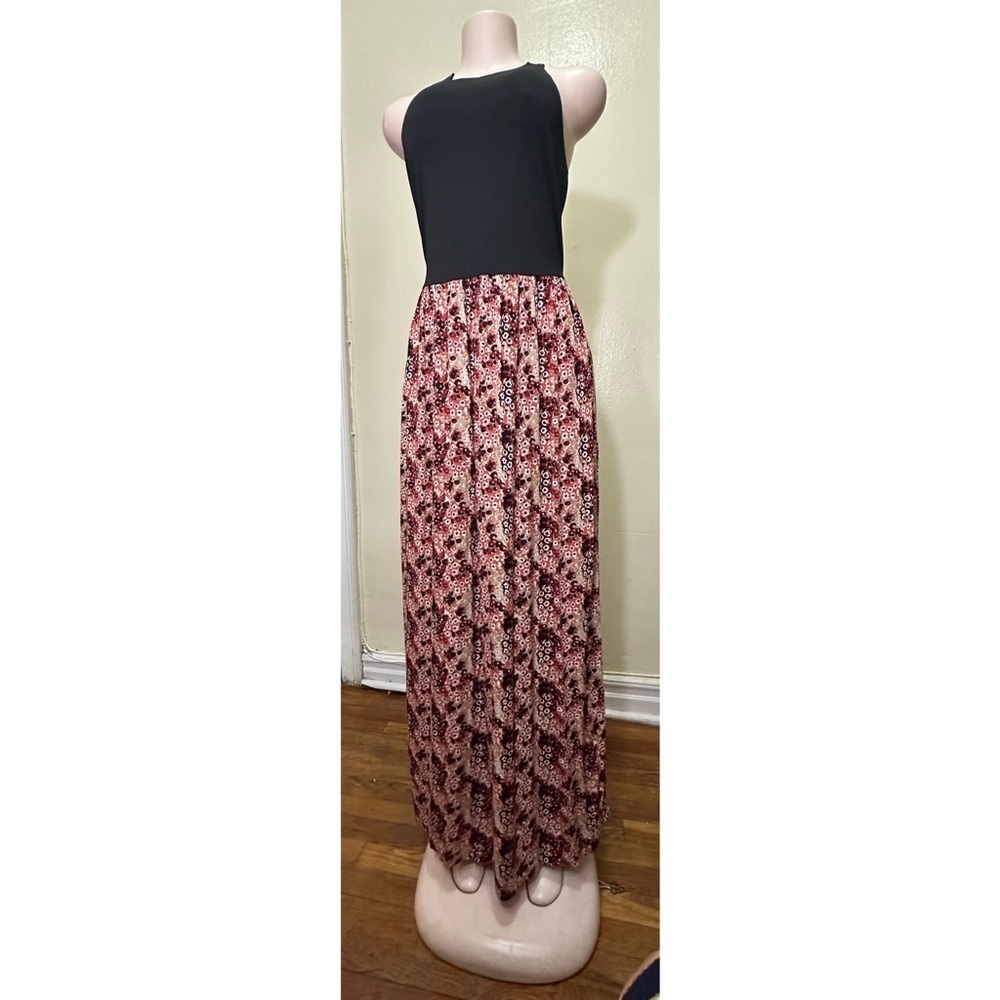 NWT LOFT Black and Red Floral Dress - Picture 2 of 12